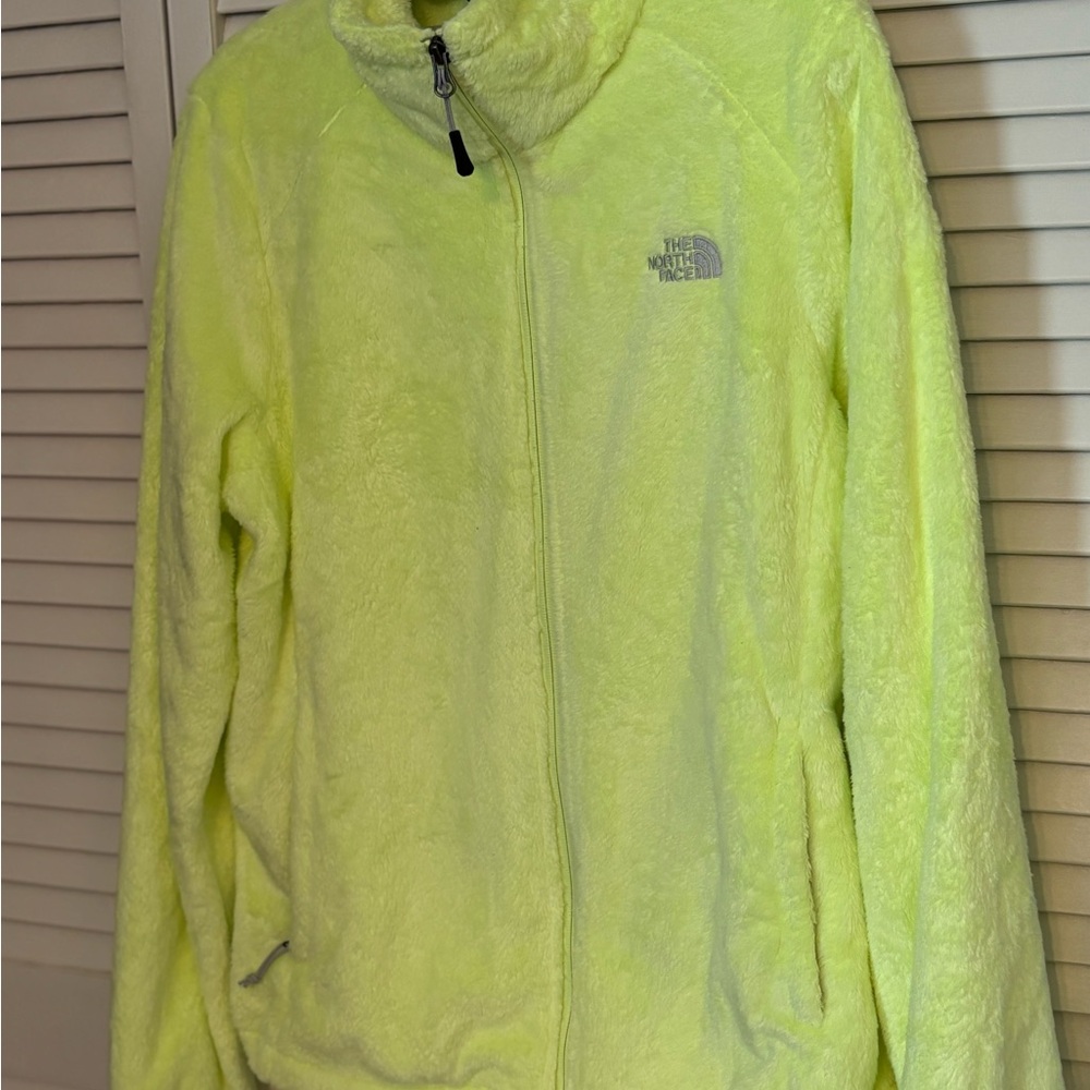 The North Face Women's Neon Yellow Teddy Jacket size L
